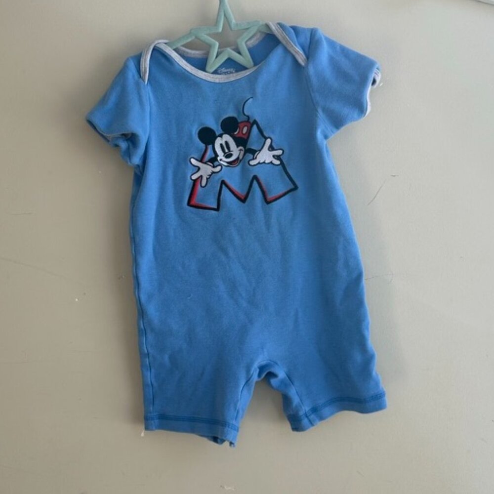 🐭💙 Mickey Mouse Blue Romper – 24M 💙🐭